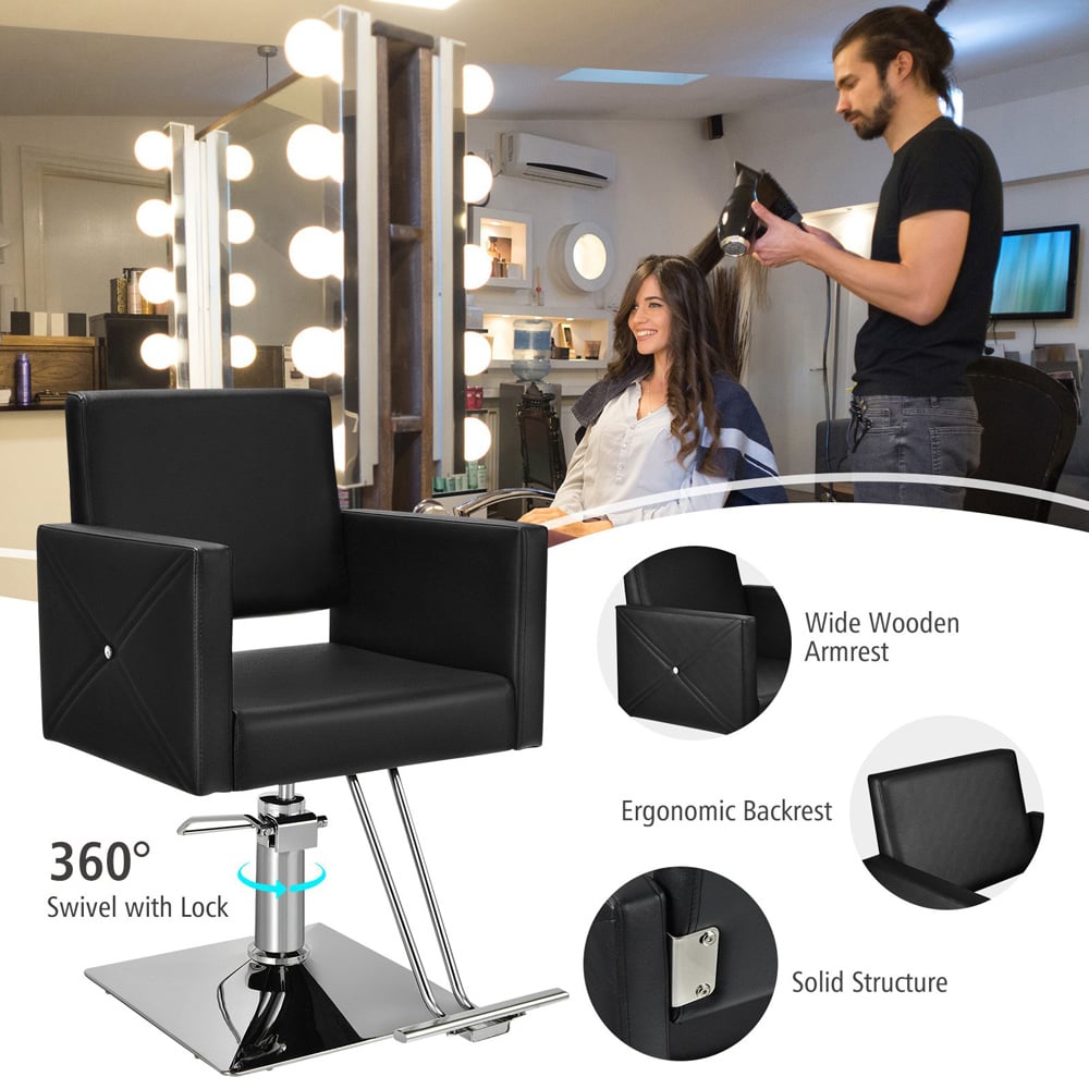 Costway Swivel Hairdressing Chair with Footrest Image 7