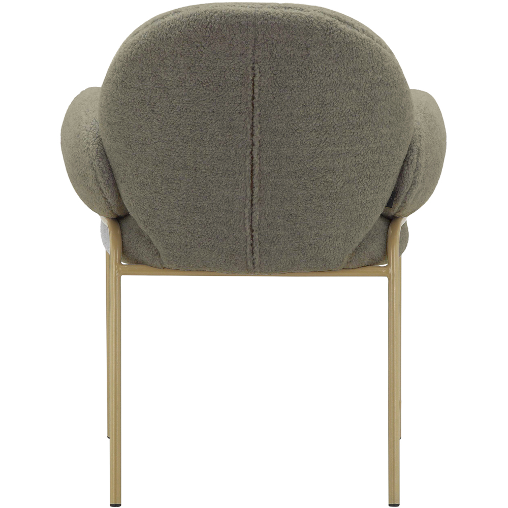Dorel Iwama Set of 2 Dark Mink Teddy Fabric Dining Chair Image 7