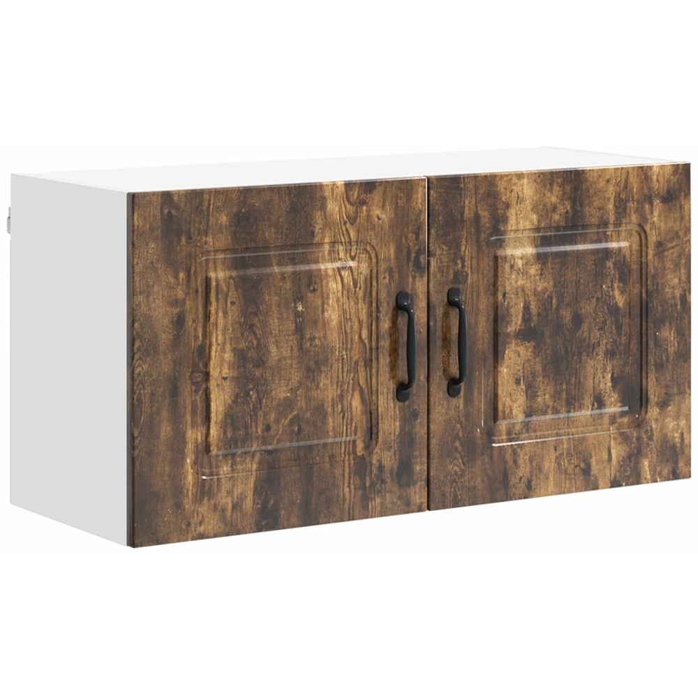 vidaXL Kalmar 2 Door Smoked Oak Wall Kitchen Cabinet Image 2