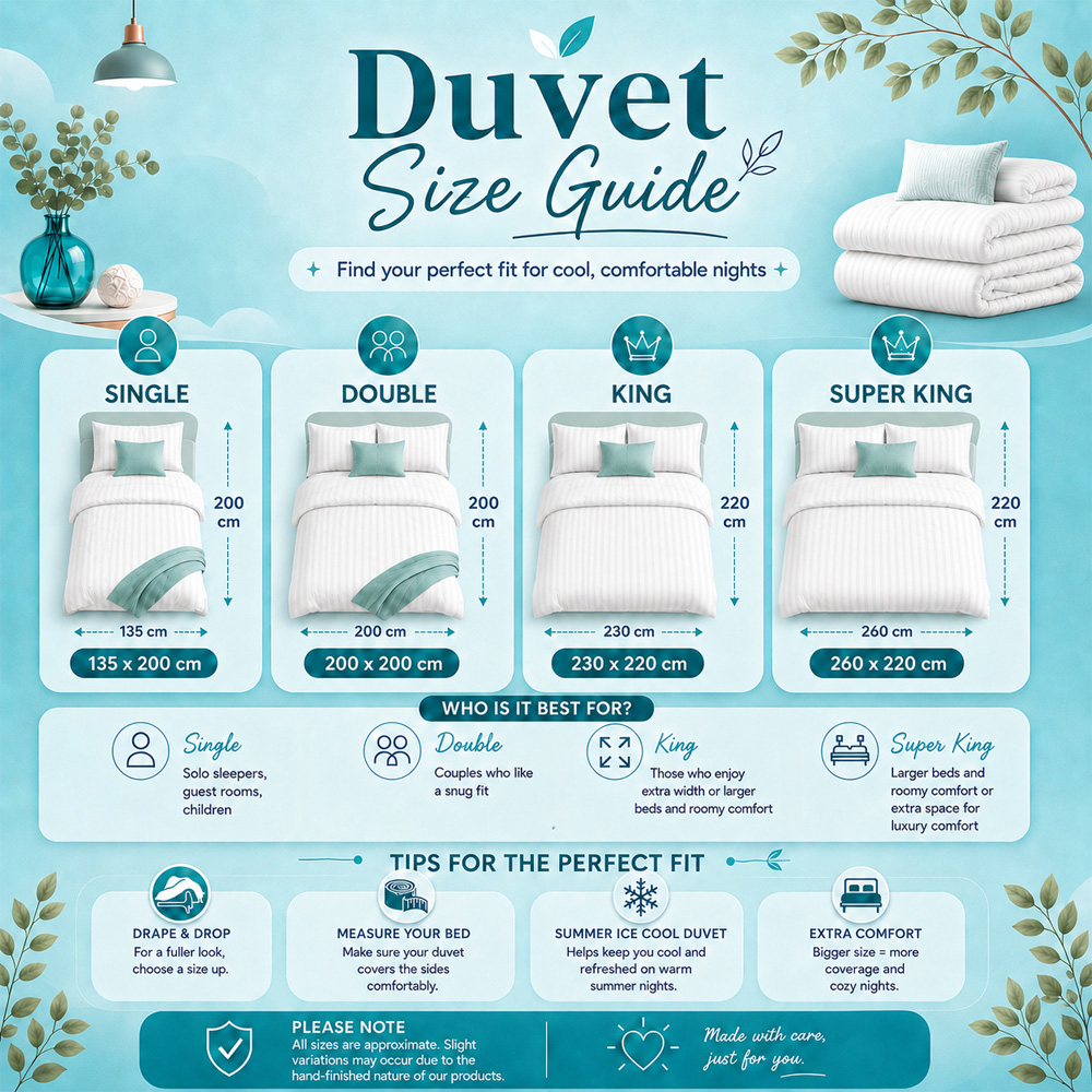 MHG Living King Size Summer Lightweight Hollowfibre Duvet Set 1.5 Tog Image 9