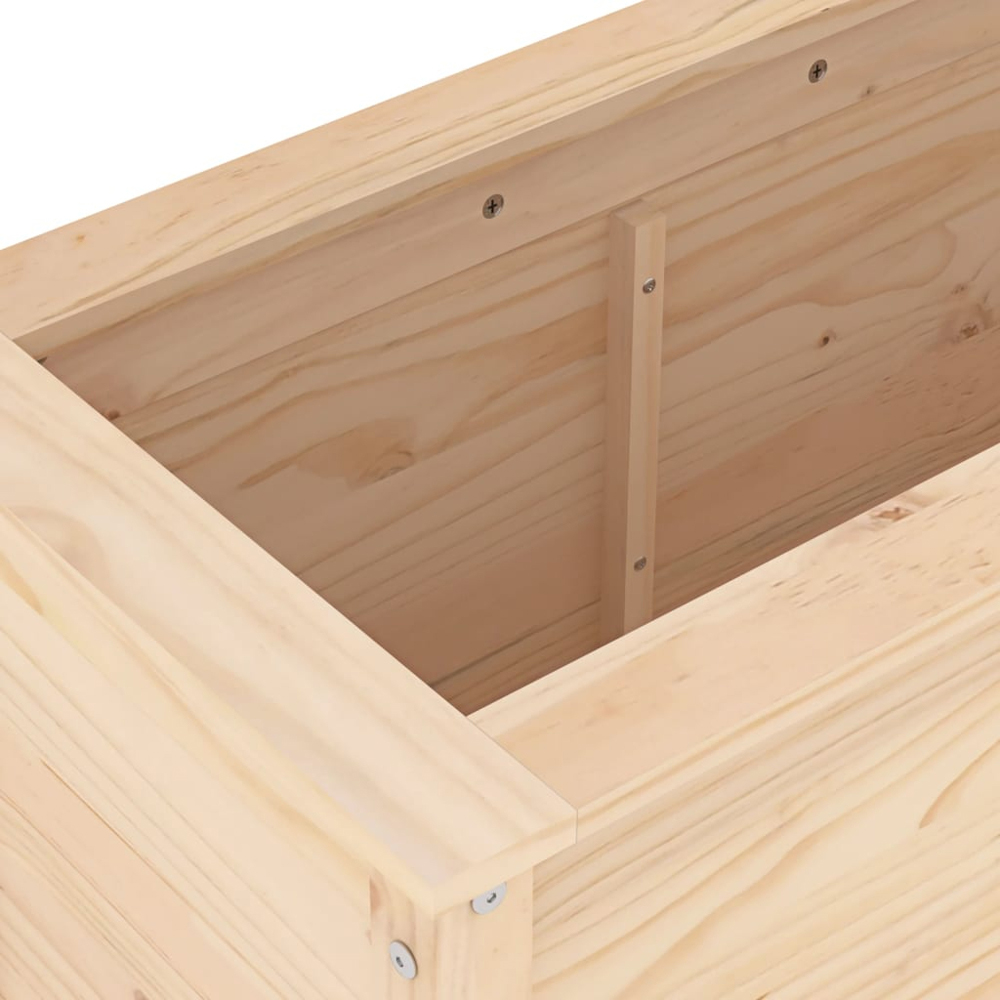 vidaXL Brown Pine Wood Raised Garden Bed 78 x 82.5 x 40cm Image 6