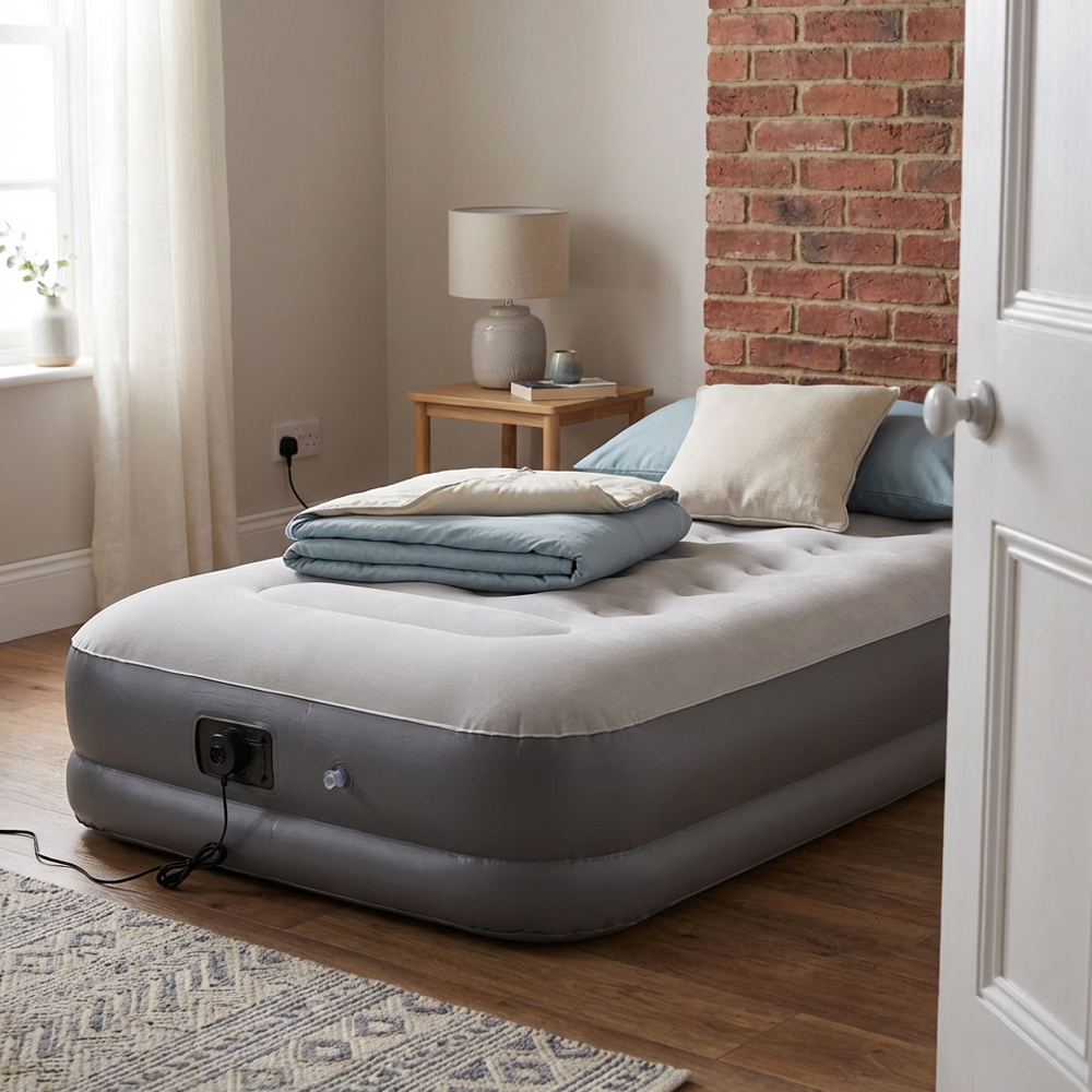 High Raised Twin Size Airbed with Pump Image 4