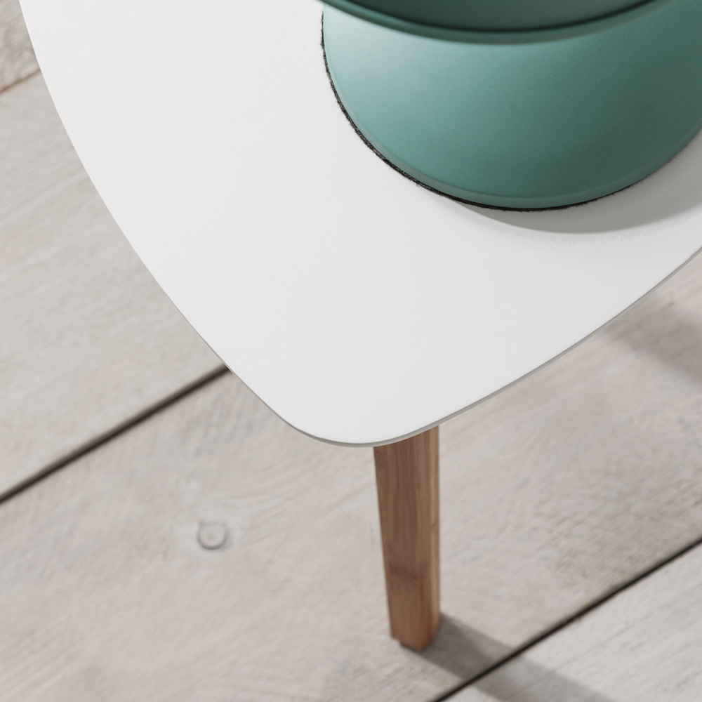 Noa and Nani Malme White and Natural Pine Small Side Table Image 4