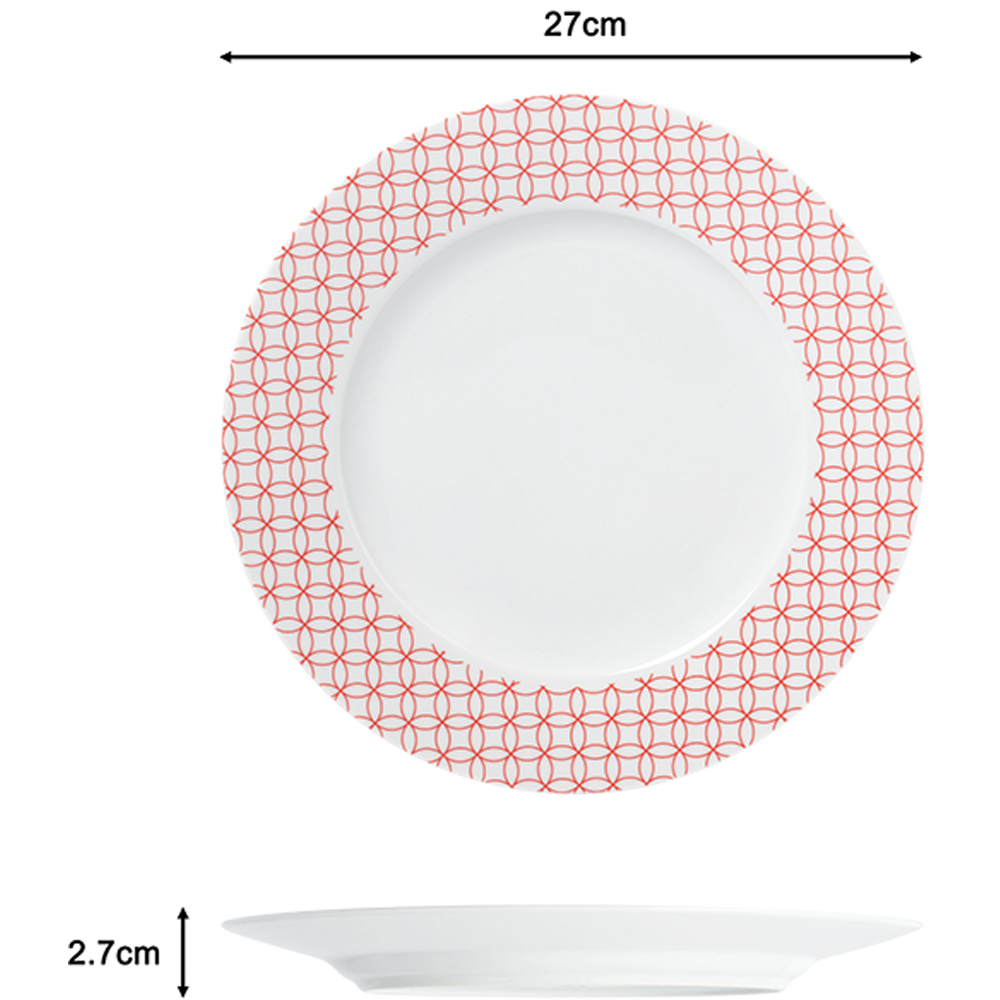 Waterside Geo Red and White 16 Piece Dinner Set Image 7
