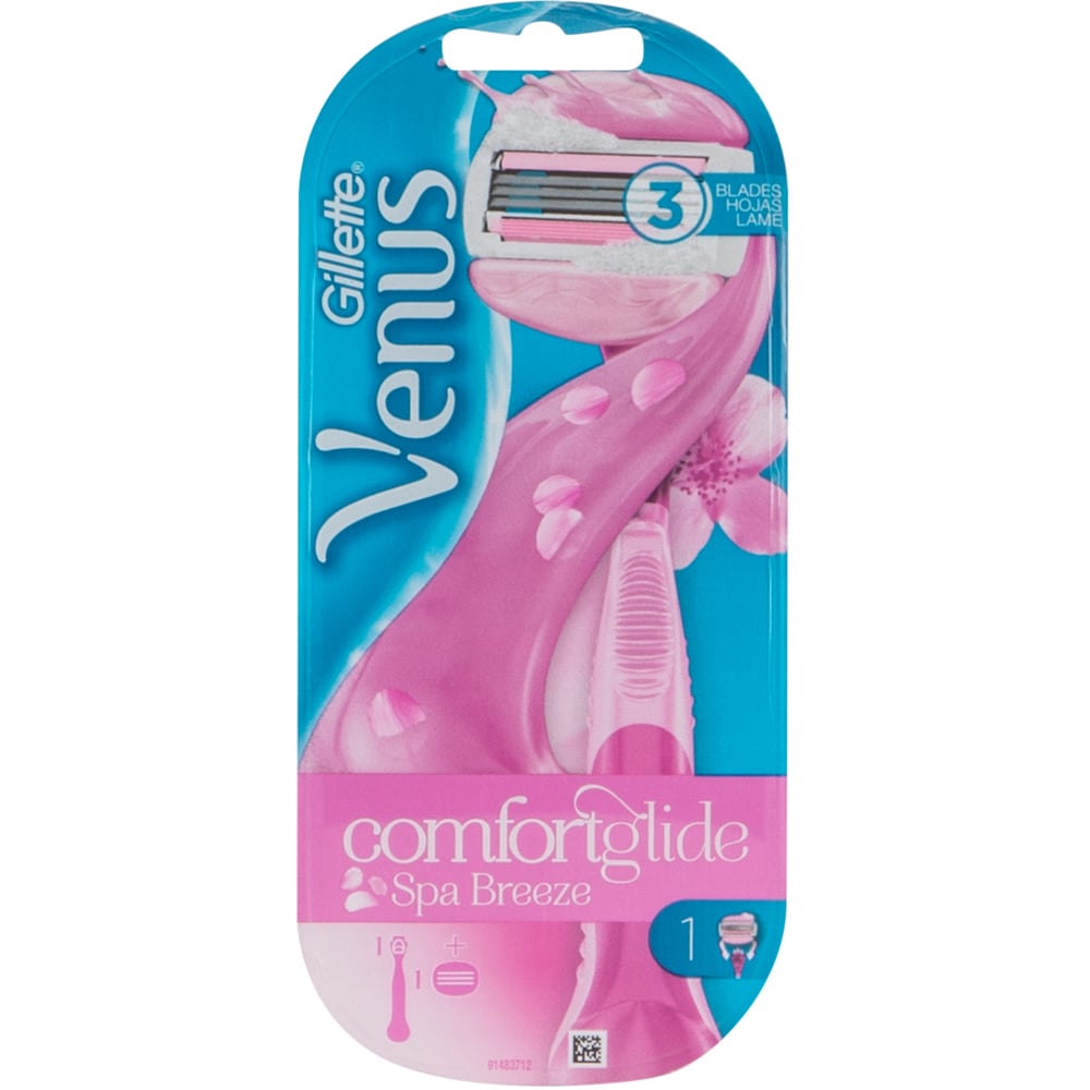 Gillette Venus Comfortglide 3 Blade Spa Breeze Women Razor Image