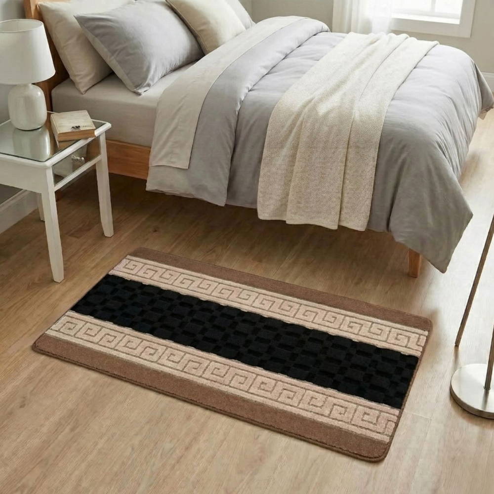 Smart Living Beige and Black Gel Back Non-Slip Door Mat 50 x 80cm Image 4