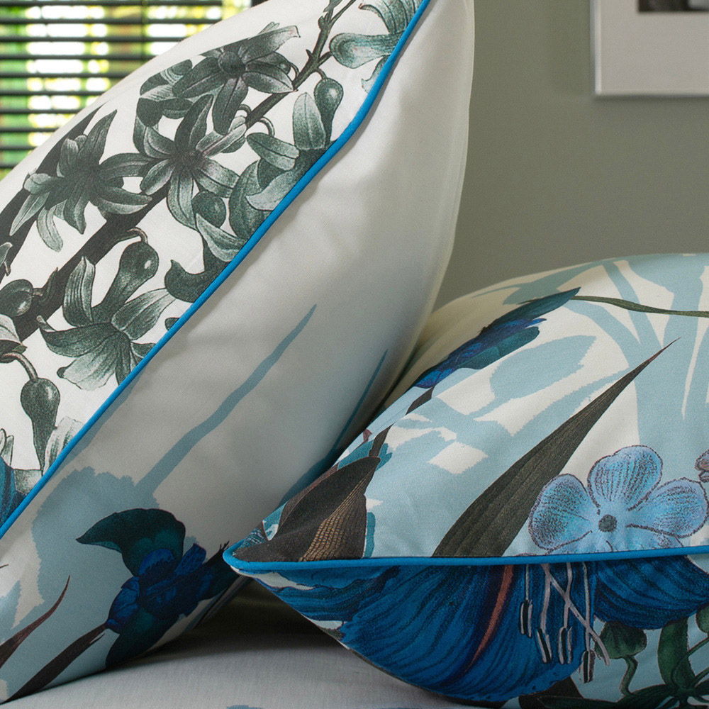 The Lyndon Company Tivoli Super King Size Blue 180 Thread Count Duvet Set Image 2