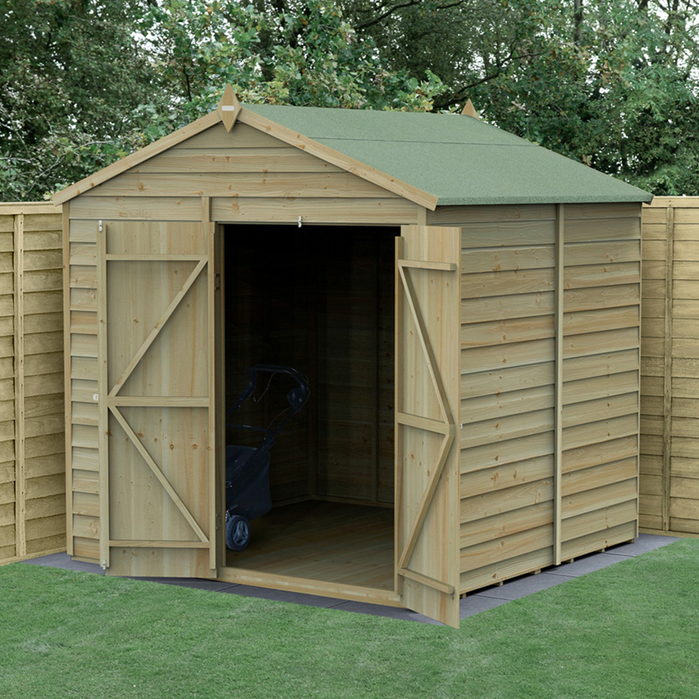 Forest Garden 4LIFE 7 x 7ft Double Door Apex Shed Image 2