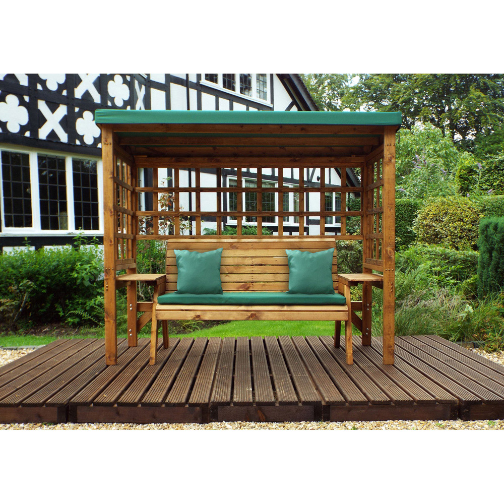 Charles Taylor Wentworth 3 Seater Arbour with Green Roof Cover Image 9