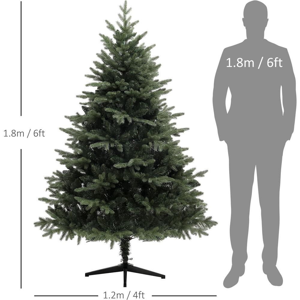 Everglow Green Artificial Spurce Christmas Tree 6ft Image 7