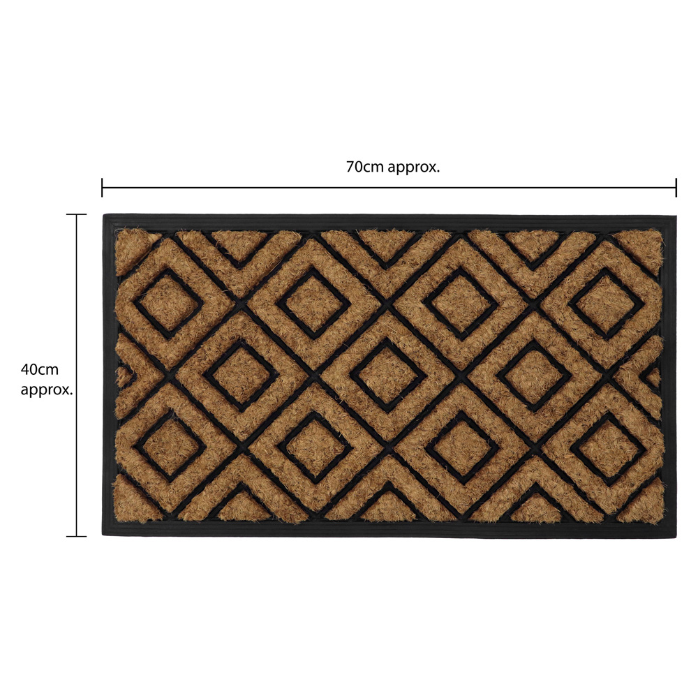 JVL Comfort Diamonds Tuffscrape Door Mat 40x70cm Image 9