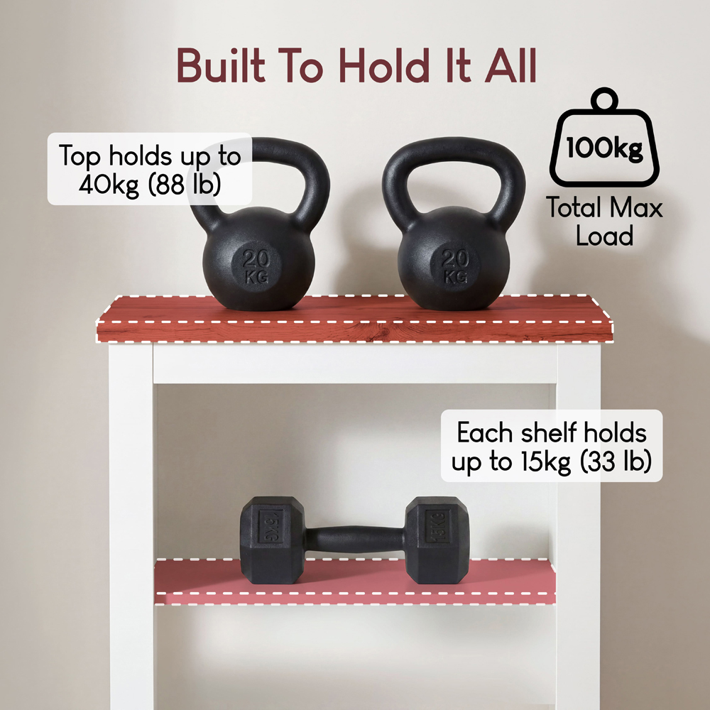 VIDA DESIGNS Arlington 4 Shelf White Bookcase Image 5