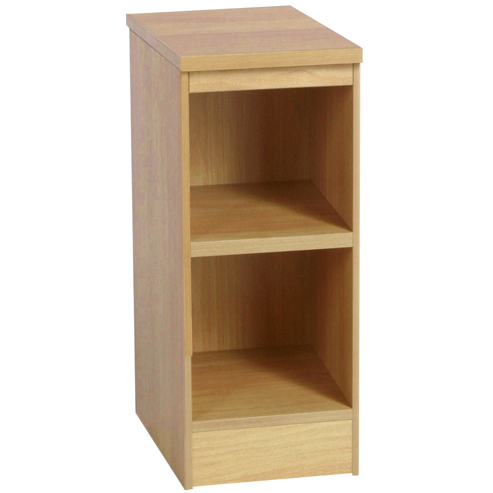 R White Cabinets 2 Shelf Brown Desk Height Bookcase Image 2