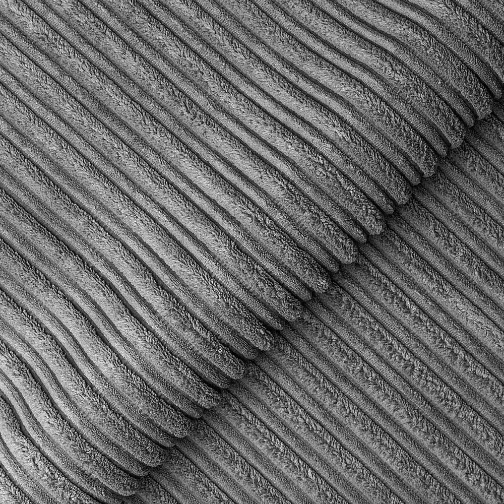 Luxor 4 Seater Grey Jumbo Cord Full Back Sofa Image 5