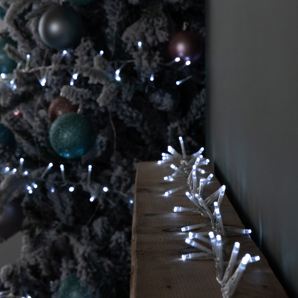 Samuel Alexander TreeBrights 2000 White LED Clear Cable Christmas String Lights with Timer 50m Image 1