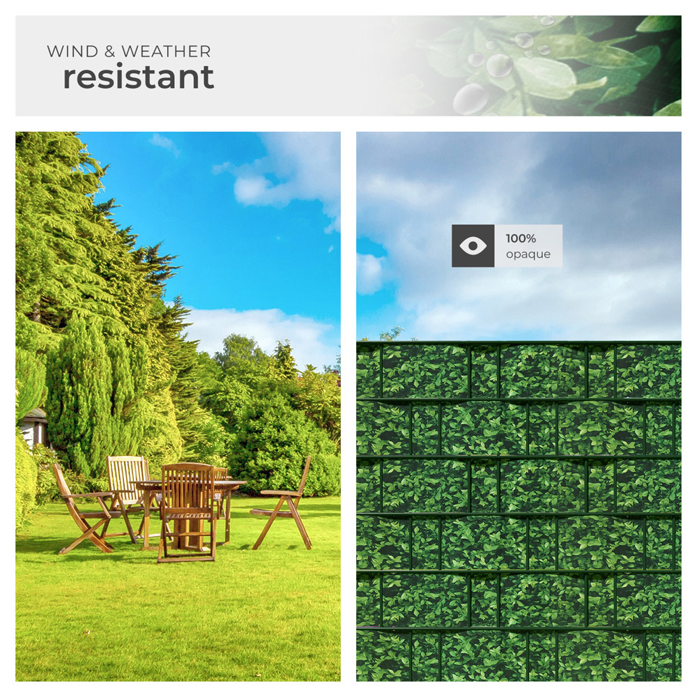 tectake Greenery Privacy Film Double-Sided Print 3500cm Image 4