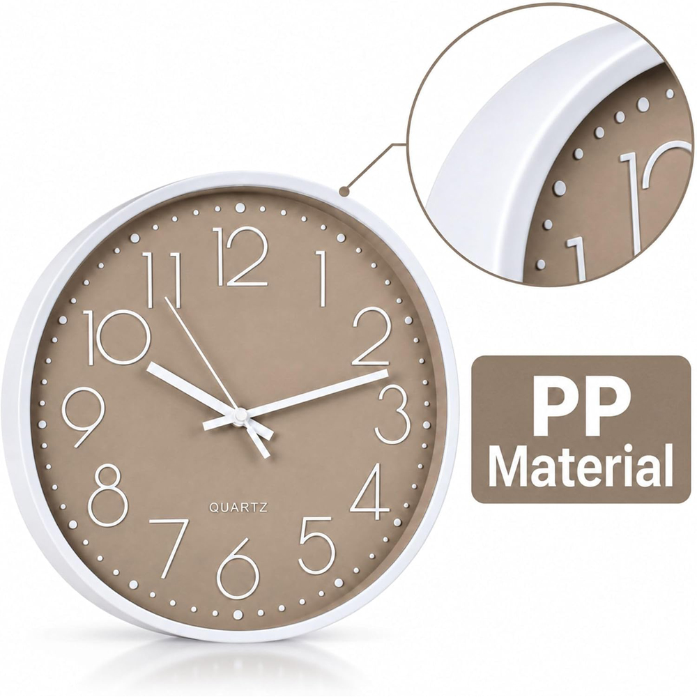 Marco Paul Light Brown Round Wall Clock 30cm Image 5