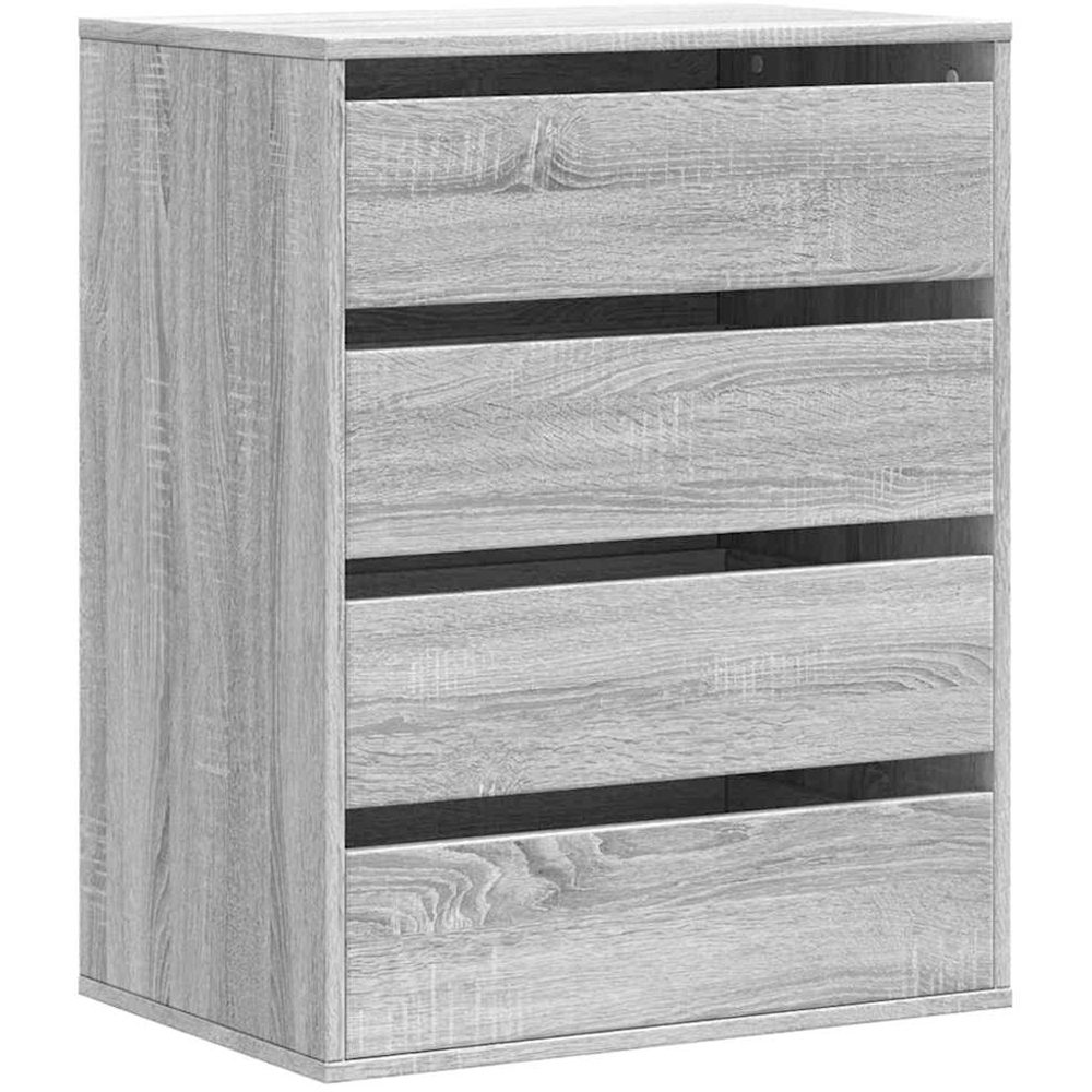 vidaXL 4 Drawer Grey Sonoma Oak Wooden Chest of Drawers Image 2