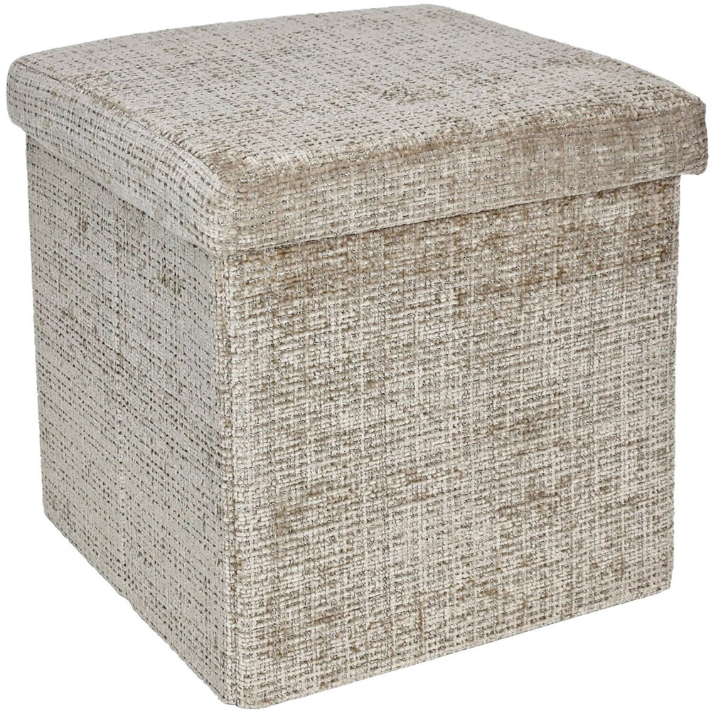 Chenille Storage Box Light Brown Image 2