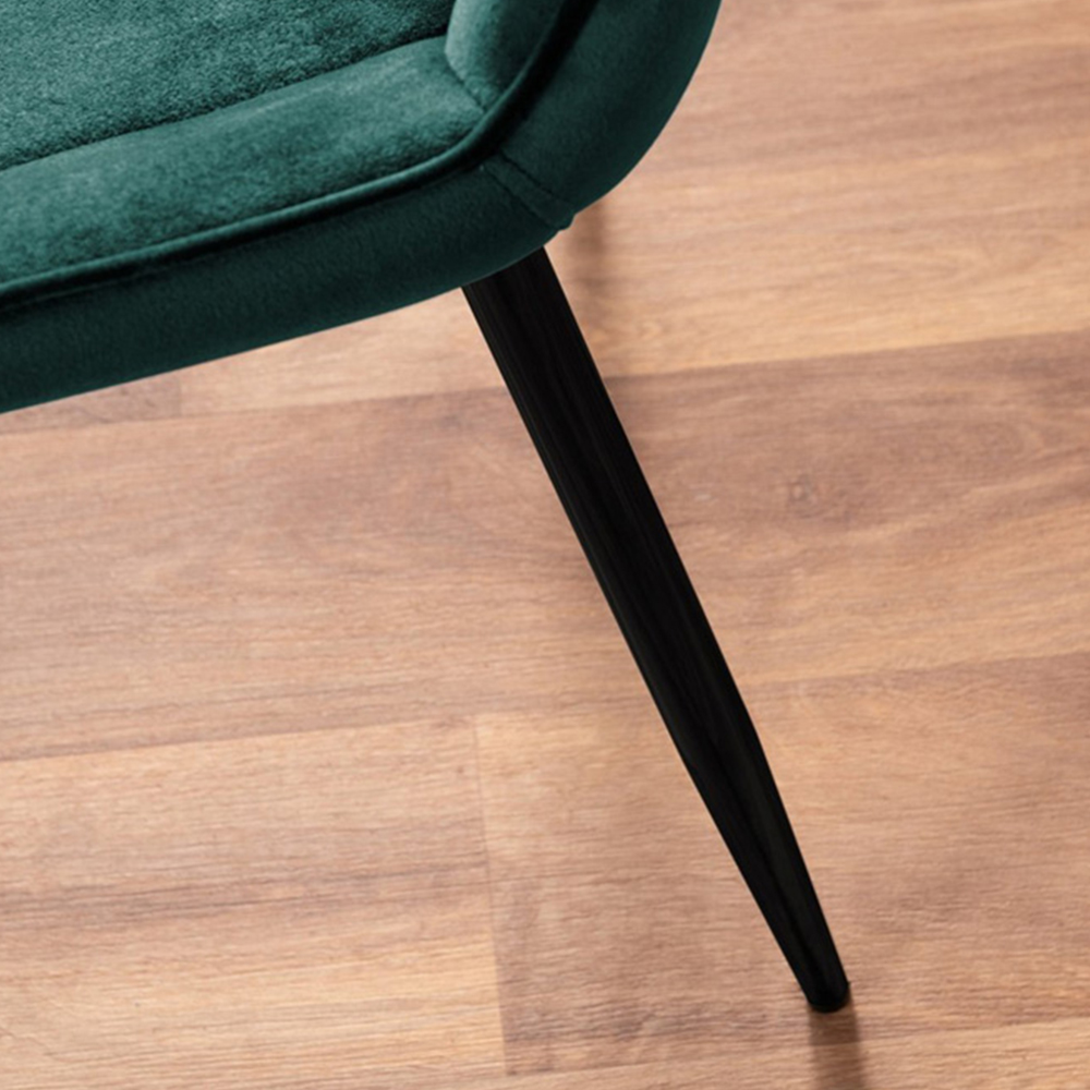 Furniturebox Arona Cesano 6 Seater Round Dining Set Green and Black Image 7