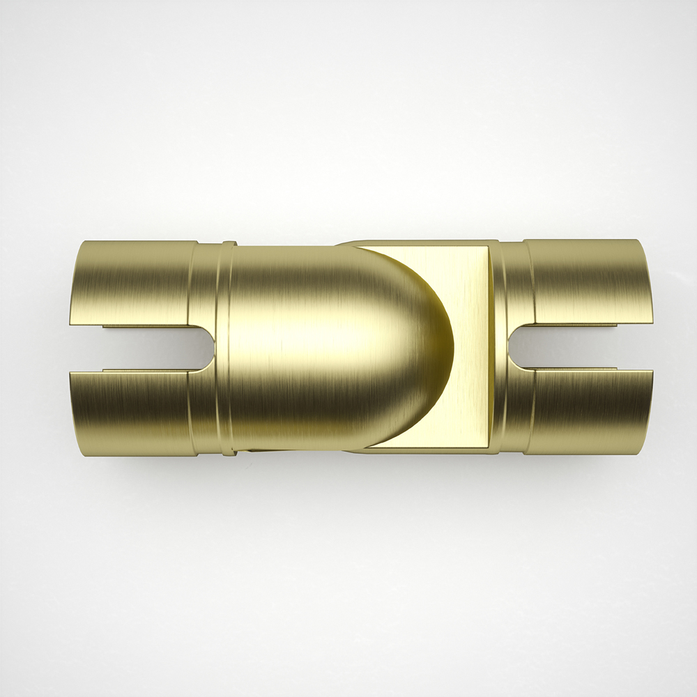 Rothley Satin Brass Stair Handrail Adjustable Elbow Image 4
