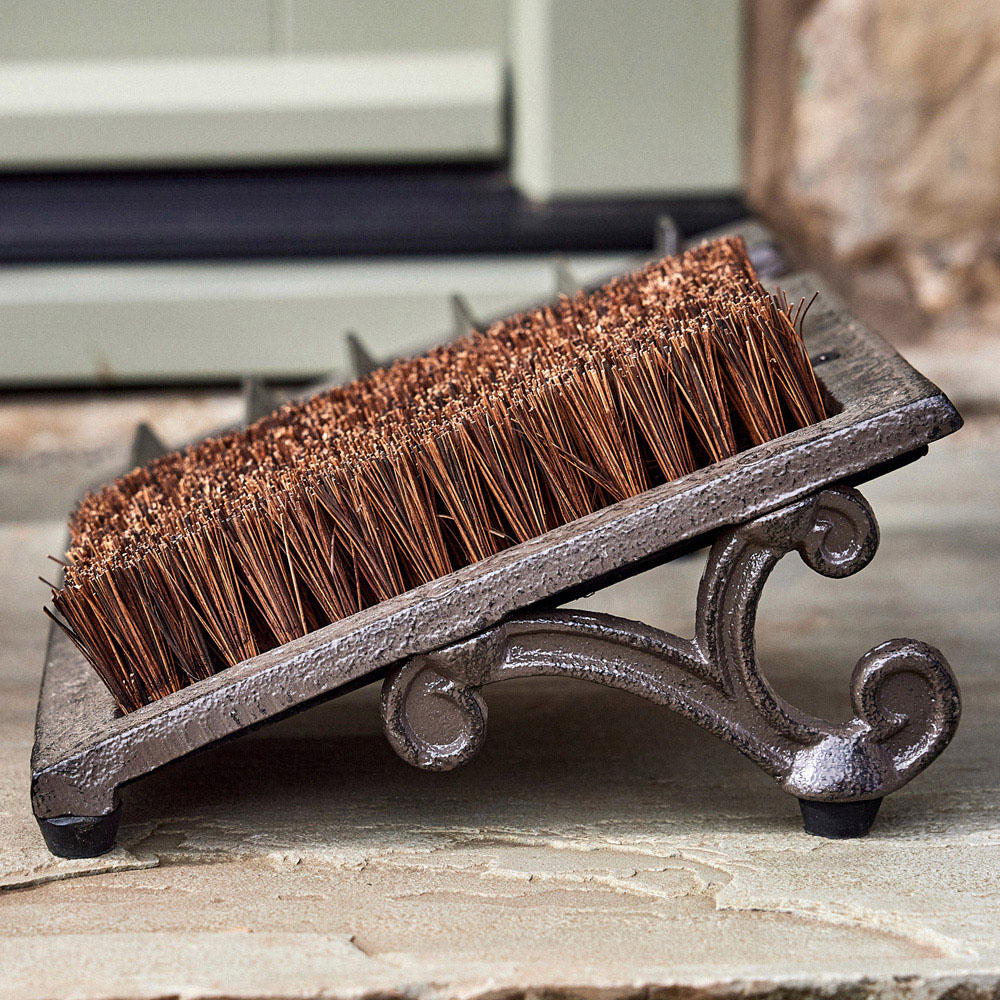 Dibor Brown Cast Iron Free Standing Boot Brush and Scraper Image 4
