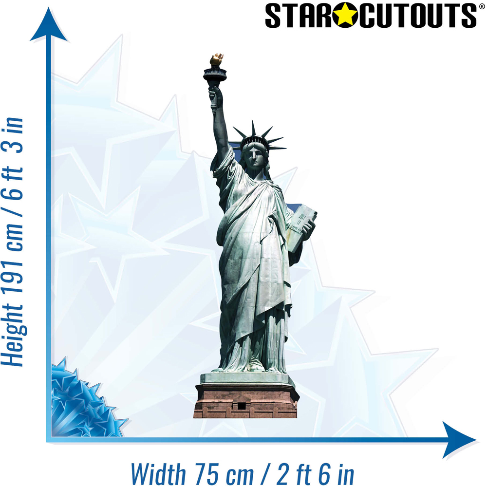 Star Cutouts Statue of Liberty Cutout 6.3ft Image 6