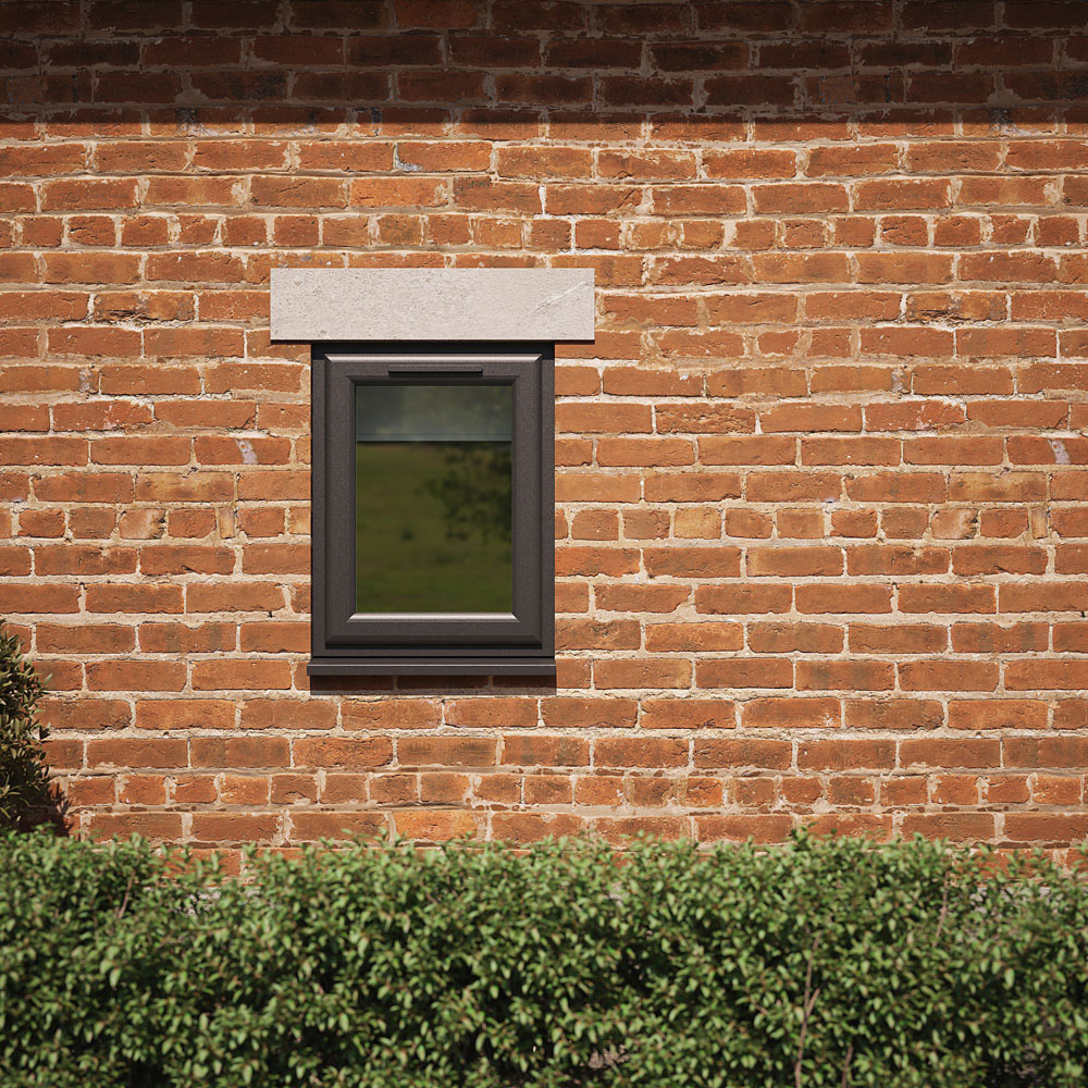 Crystal Black and White Top Hung Opener Clear Double Glazed Window 820 x 820mm Image 5