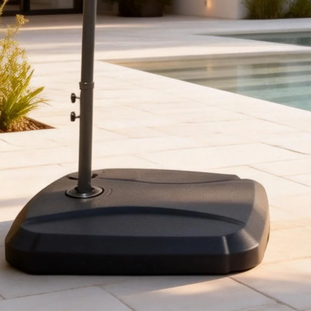 Direct Wicker Black Water and Sand Filled Parasol Base 60kg Image 3