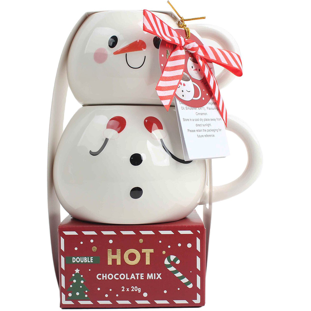 Snowman Tower Mug - White Image