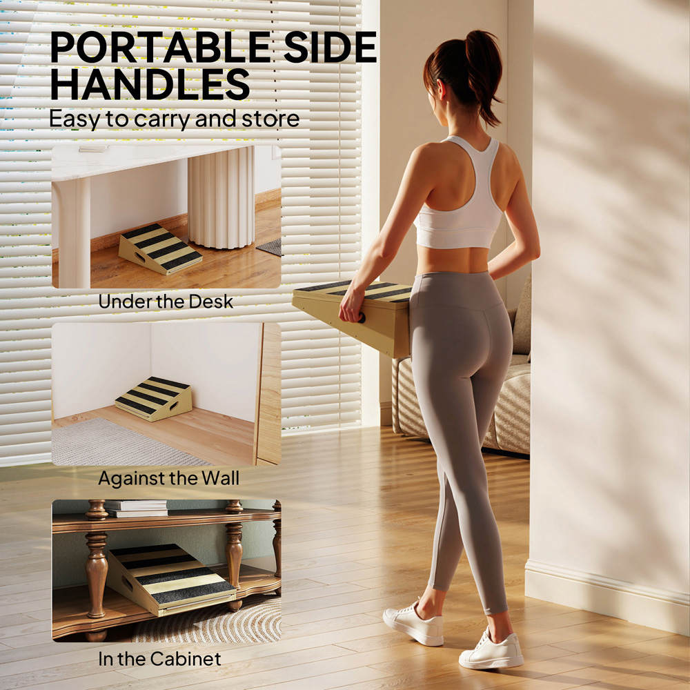 SPORTNOW Portable Slant Board Calf Stretcher with 4 Adjustable Angles Image 9