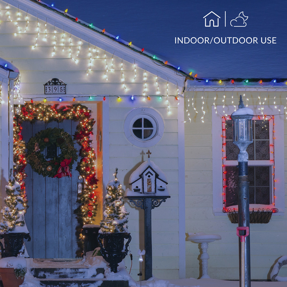 The Christmas Workshop 720 Warm White LED Icicle String Light Image 8