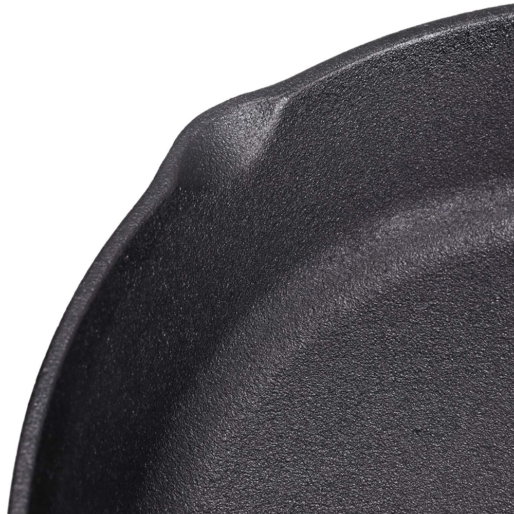 Living and Home Dia Cast Iron Round Skillet Frying Pan 30cm Image 4