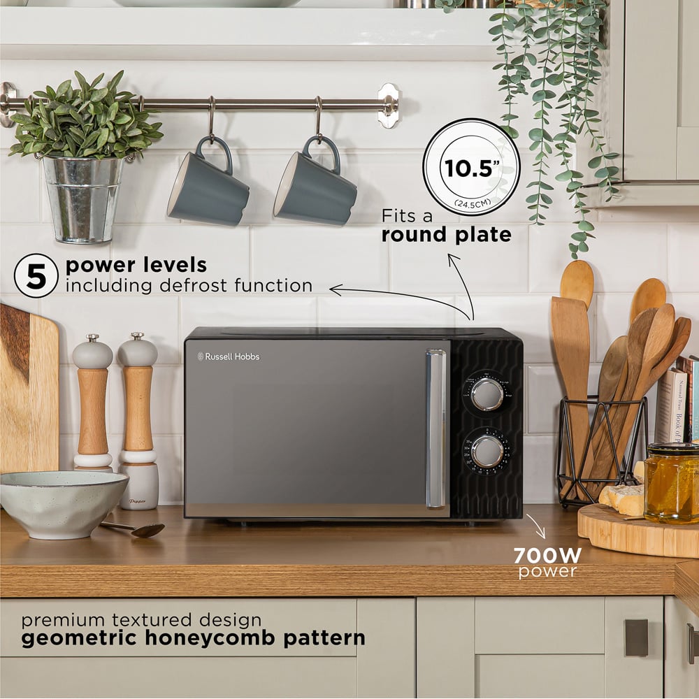 Russell hobbs white honeycomb microwave hotsell