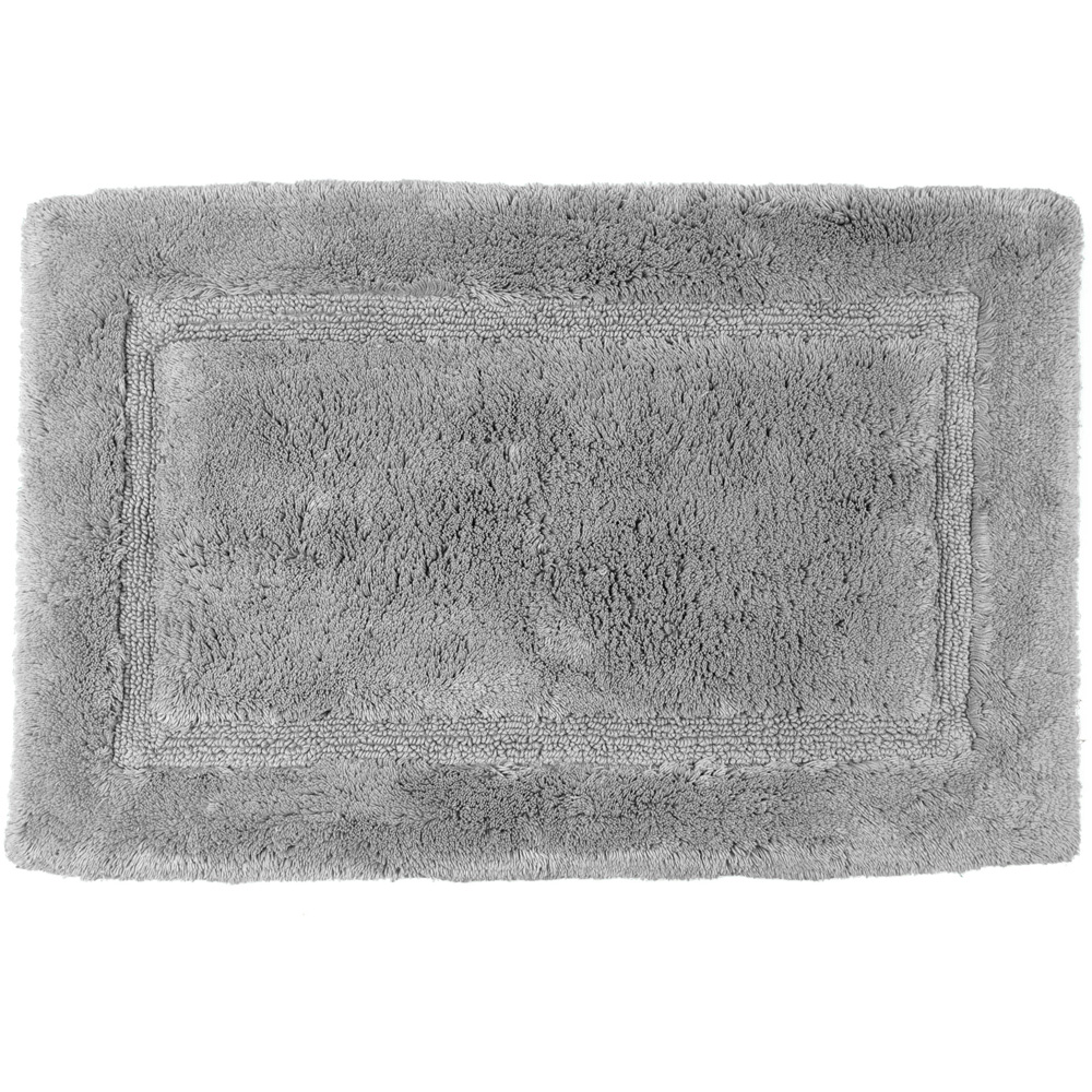 Allure Bath Fashions Marlborough Silver Grey Bamboo Cotton Non-Slip Bath Mat 50 x 80cm Image 1