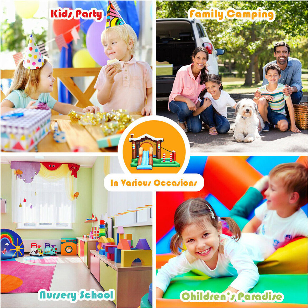 Costway Inflatable Bouncy Castle with Slide Image 8