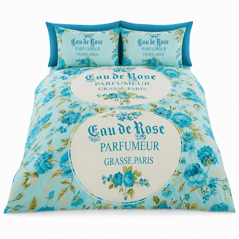 Smart Living Iola Double Teal Duvet Cover Set Image 2