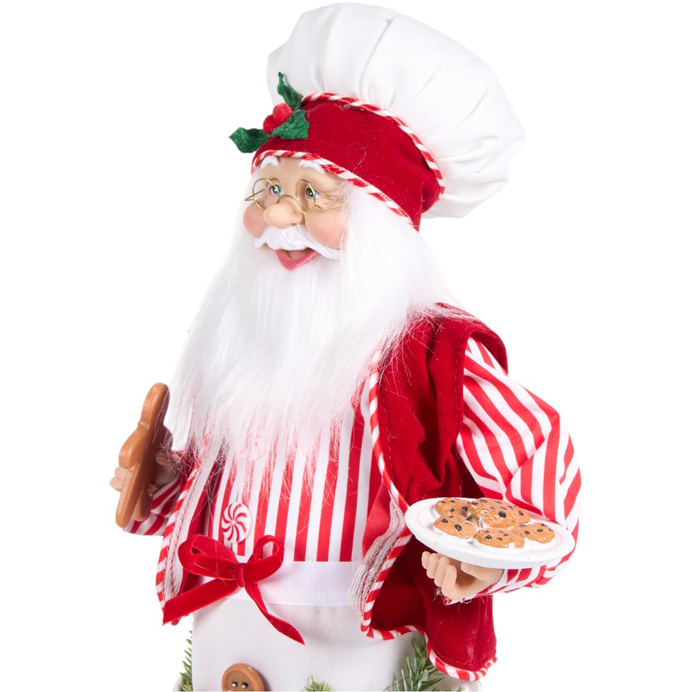 Chef Santa 46cmRed and White Image 4