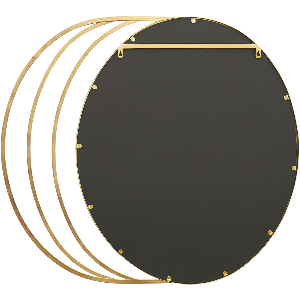 Charles Bentley Prague Gold Round Wall Mirror Image 3