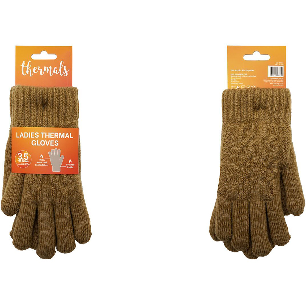 Ladies Assorted Thermal Gloves One Size - Multicolour Image 8
