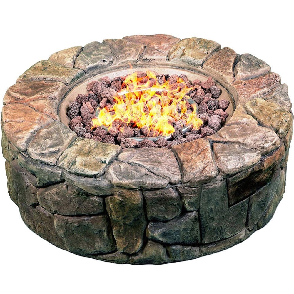 Centurion Supports Fireology Kaluya Bronze Eco Stone Finish 40000 BTU Gas Fire Pit Image 1