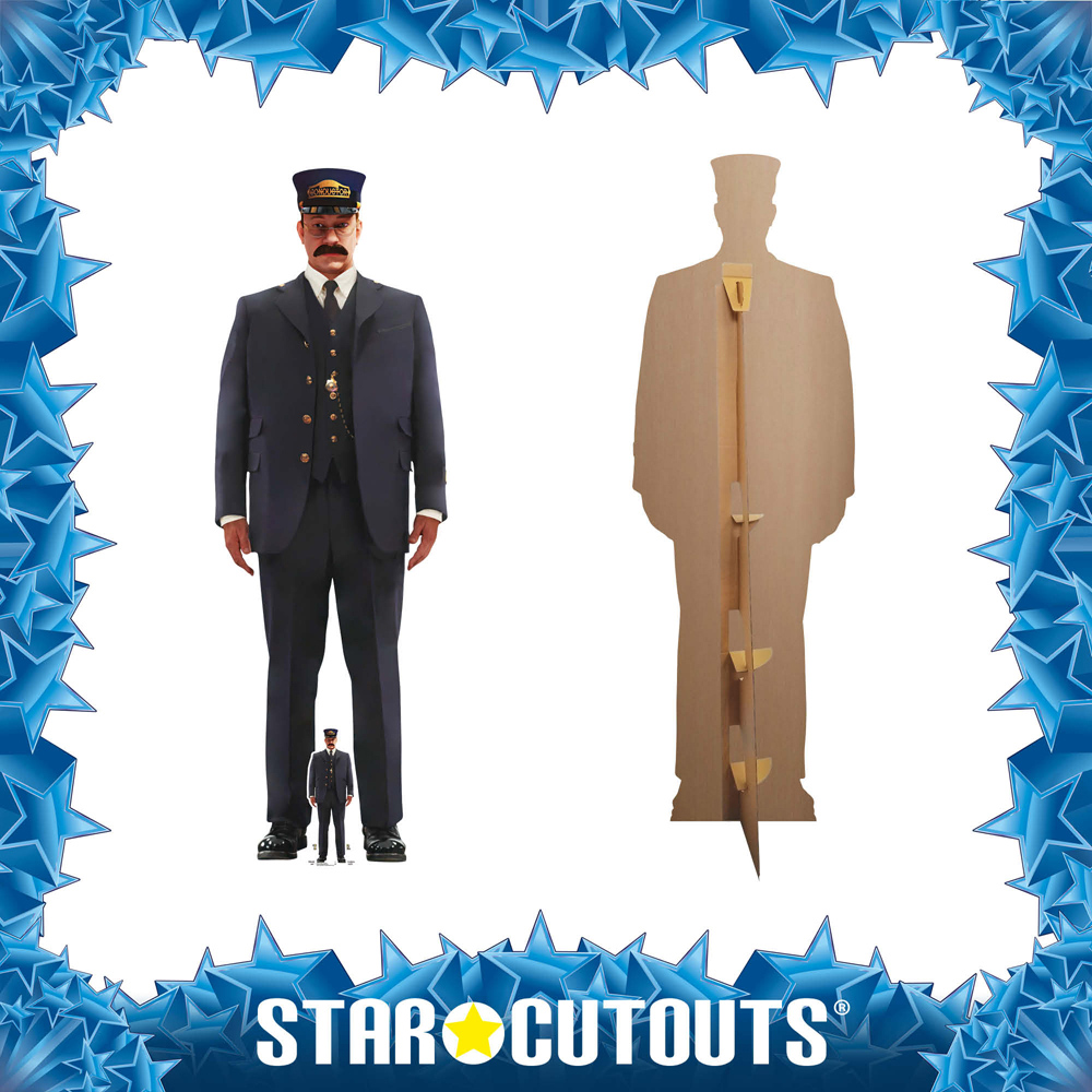 Star Cutouts Conductor Polar Express Christmas Cardboard Cutout 6ft Image 3