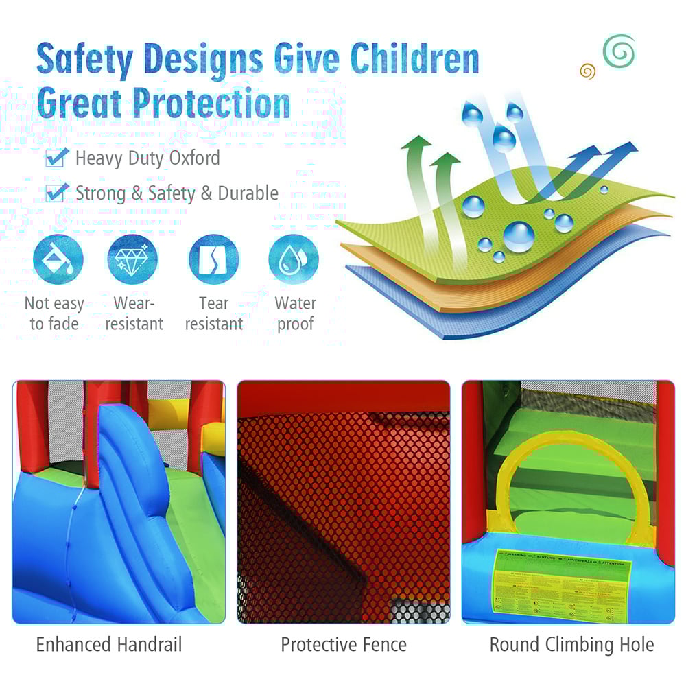 Costway 7 in 1 Inflatable Water Slide Bounce House Image 5