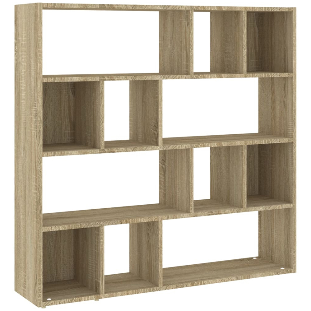vidaXL 12 Shelf Sonoma Oak Bookcase Image 2