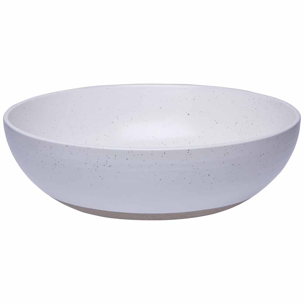 Wilko Artisan White Speckled Salad Bowl Image 2