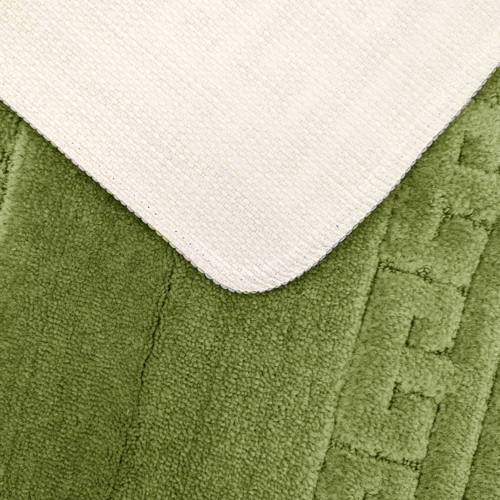 Velosso Greek Key Lime Bath Mat Set Image 5
