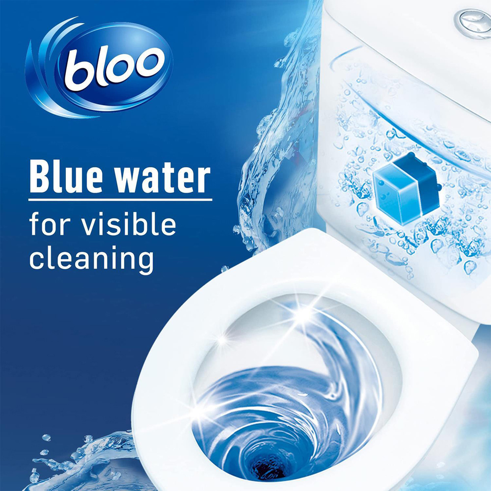 Bloo Clean+ Fresh 2 in 1 Original Blue Foam Toilet Rim Block 14 Pack Image 4