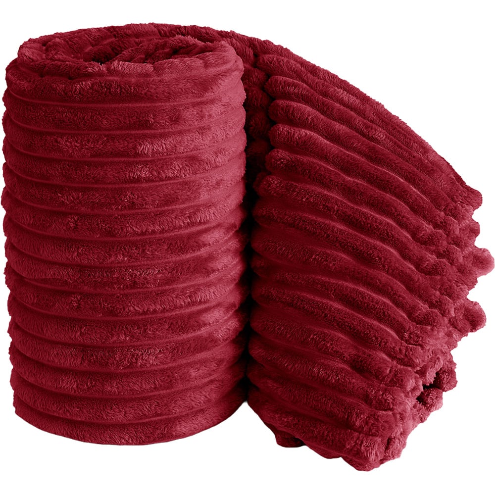 Velosso Bellissima Red Plush Throw 150 x 200cm Image 1