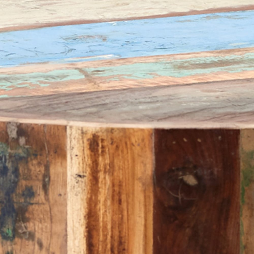 Brooklyn Camea Wooden Drum Coffee Table Image 3