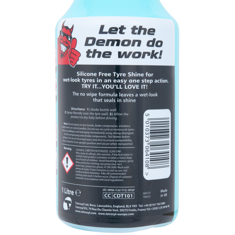 CarPlan Demon Wet Look Tyres 1L Image 3